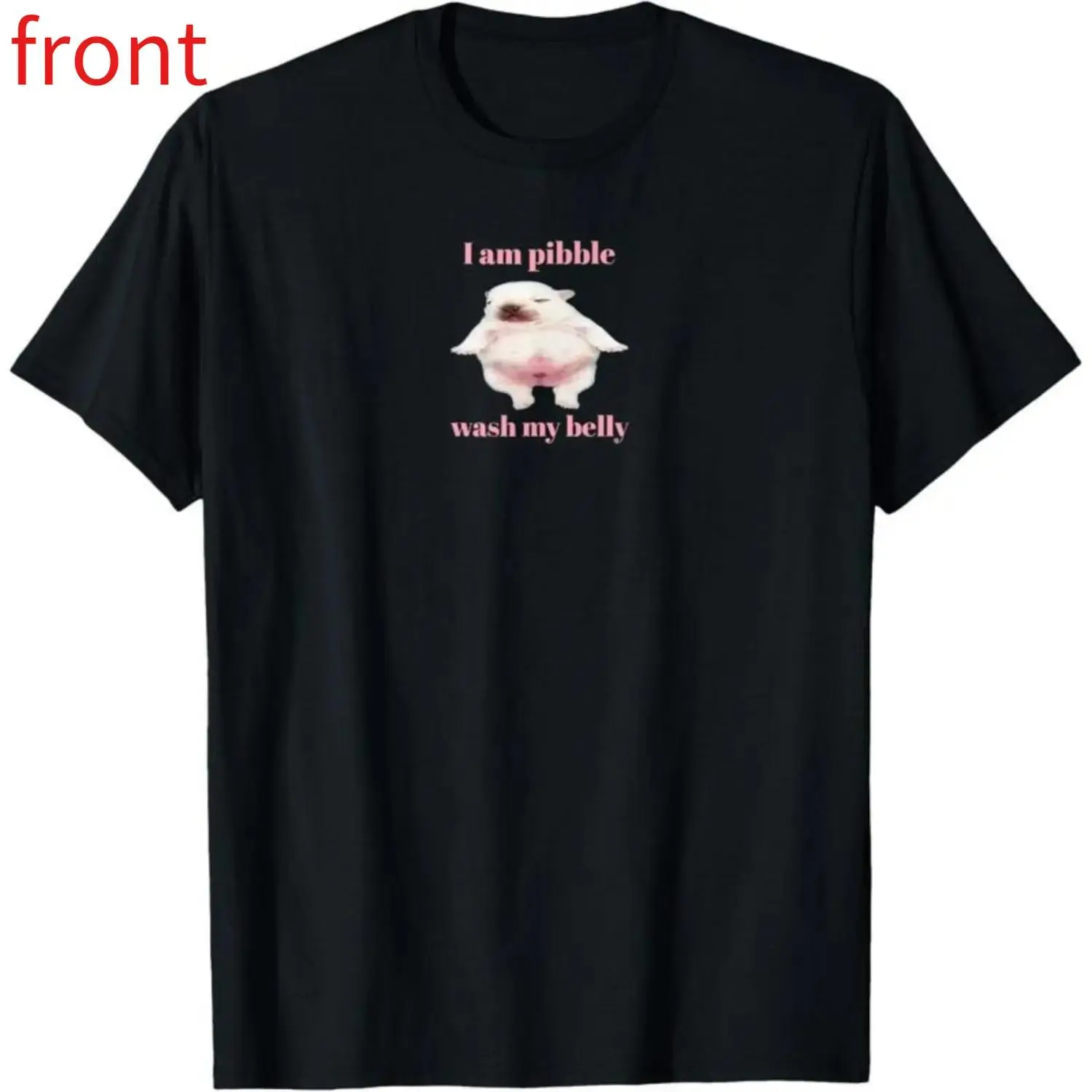 I Am Pibble Wash My Belly Funny Dog Brainrot T-Shirt