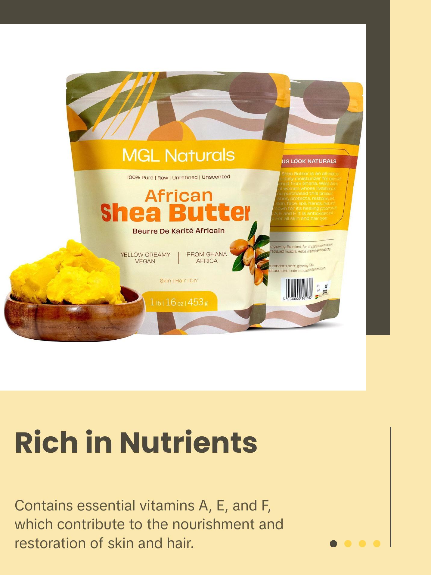 Unrefined African Shea Butter - Yellow by MGL Naturals
