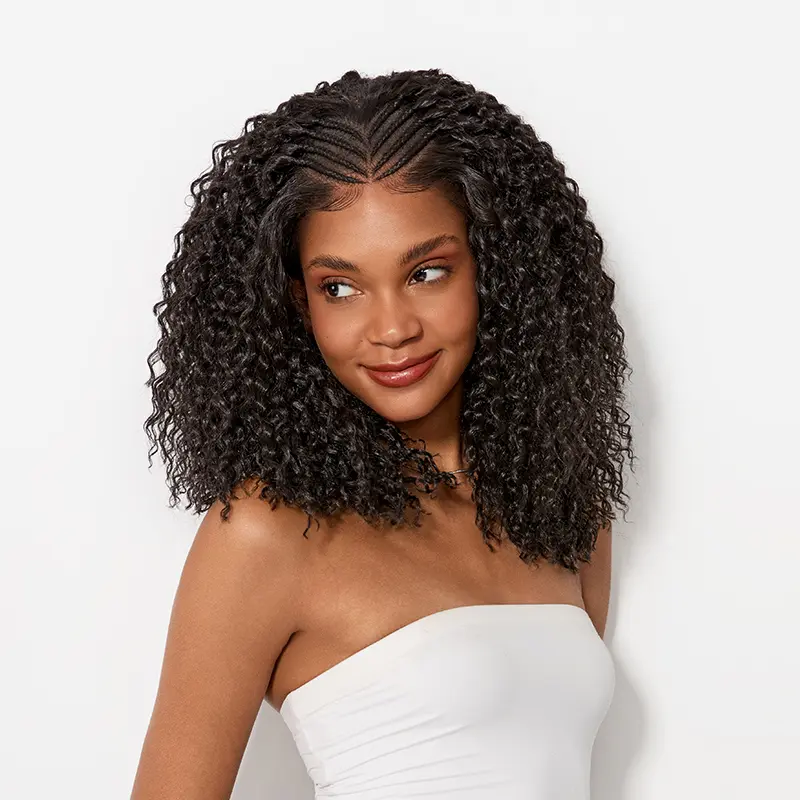 [New Arrival] Frodio Veralux™ Fiber Cornrow Top Braided Wig 13x6 Lace Front Pre Cut Lace
