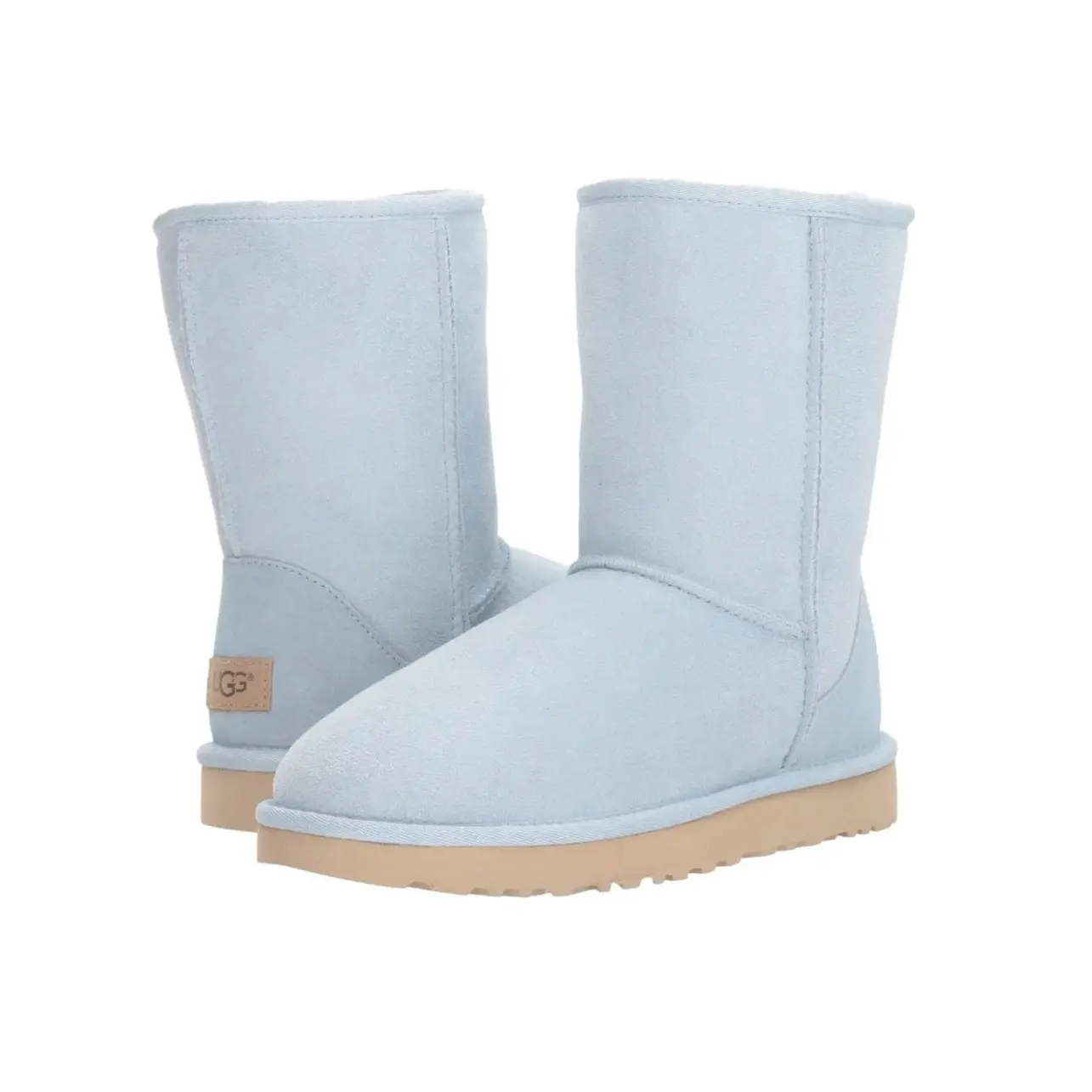UGG Classic Short II Sky Blue Fleece Lined Women's