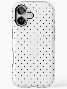 Classic Black Small polka dot In White pattern Phone Case Phone Cover Hard Cases Tough 2-piece Magnetic Phone Case