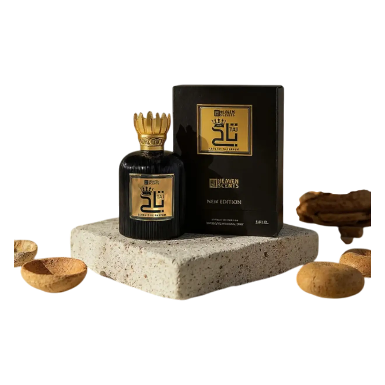 Heaven Scents TAJ New Edition Extrait De Parfum - Unisex Wood & Alcohol Base Fragrance, 3.4 Oz (100ML) - Bergamot-Oud, Amber, Arabian Notes - Single Item