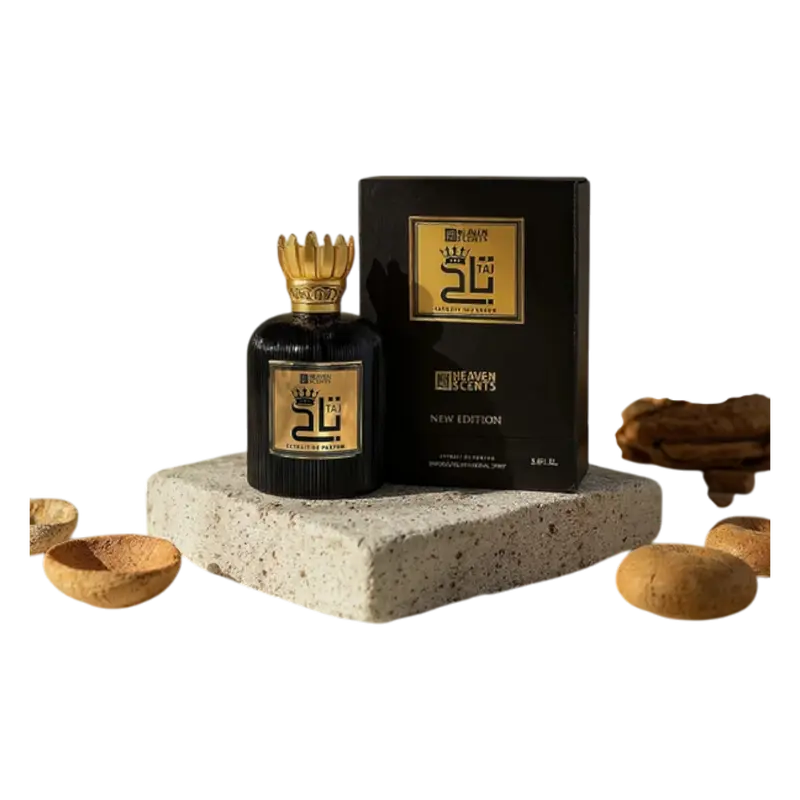 Heaven Scents TAJ New Edition Extrait De Parfum - Unisex Wood & Alcohol Base Fragrance, 3.4 Oz (100ML) - Bergamot-Oud, Amber, Arabian Notes - Single Item