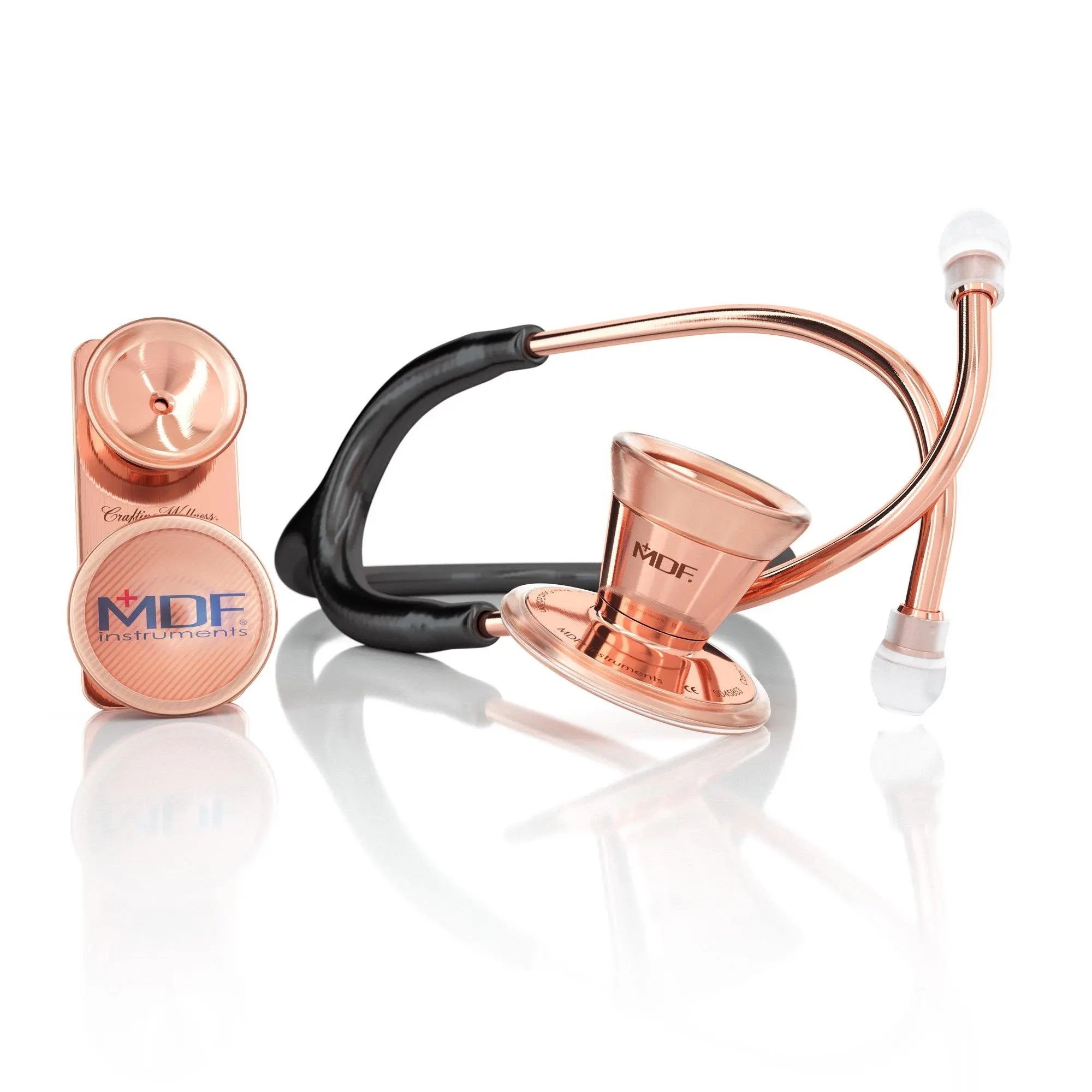 ProCardial® Stainless Steel Adult & Pediatric Stethoscope - Black/Rose Gold