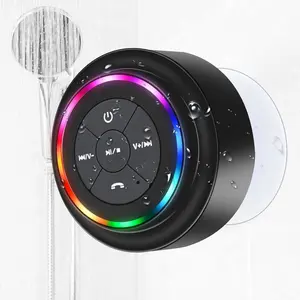 2026 Best Gift Shower & Outdoor Speaker - 10M Bluetooth, Suction Cup Powerhouse IPX7 Waterproof & Dustproof w/RGB Party Lights - Ultimate Bath Companion