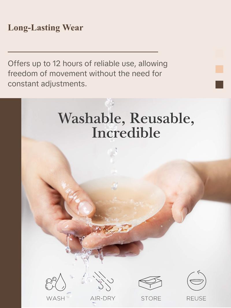 Nippies Double-Sided Sticky Nipple Covers - Reusable Breast Pasties - One Side Sticks To You, The Other Sticks To Your Clothes - Stay Put In Place