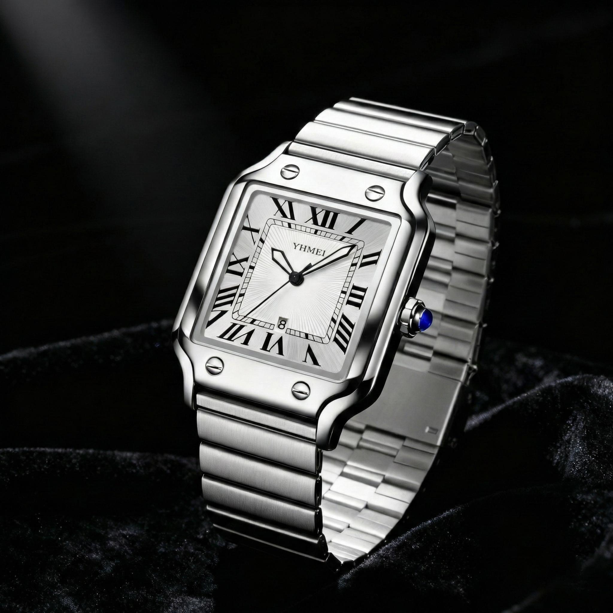 Elegant Multi Function Watch Suitable For Women And Men Featuring Calendar 33mm Dial Stainless Steel Band And Analog Water Resistant Design