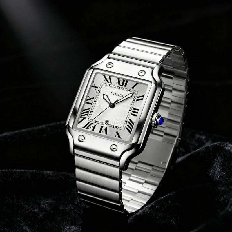 Elegant Multi Function Watch Suitable For Women And Men Featuring Calendar 33mm Dial Stainless Steel Band And Analog Water Resistant Design