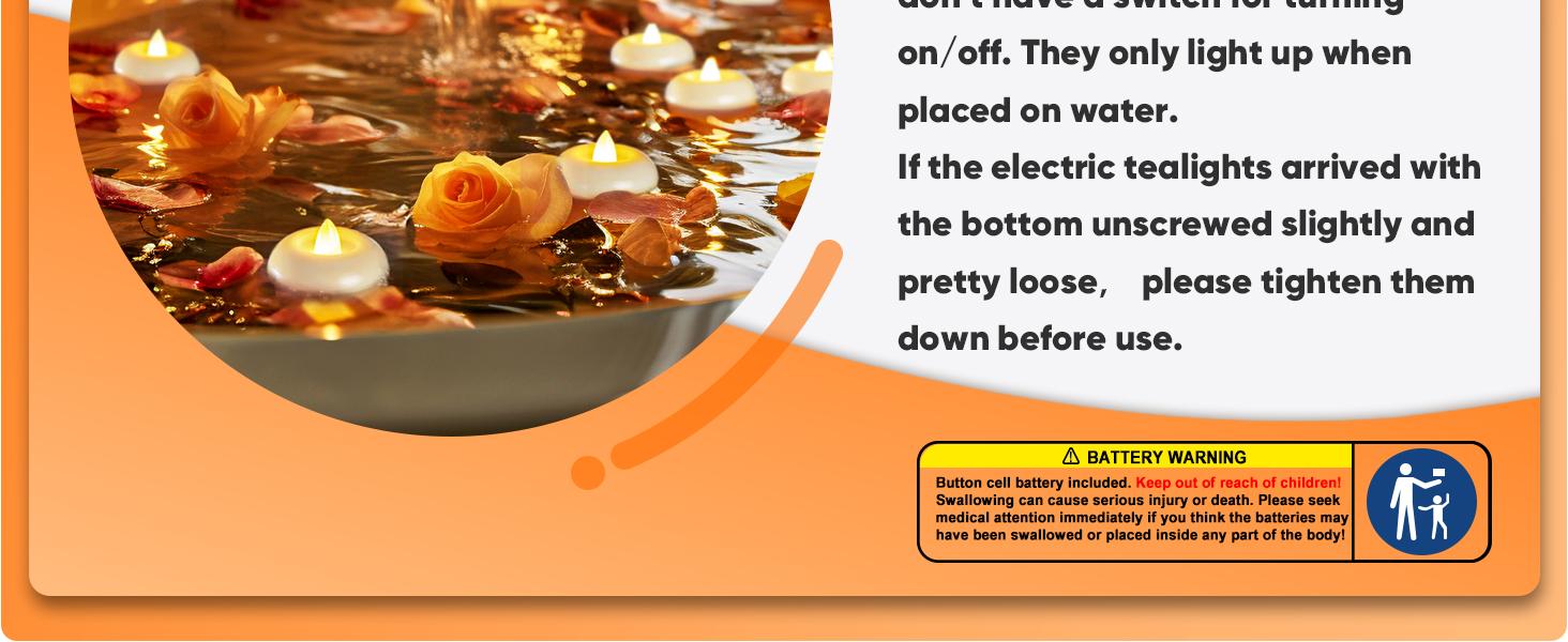 Homemory 24Pack 2” Flameless Led Floating Candles, 200 Hour Plastic Battery Operated Flickering Waterproof Tealights for Cylinder Vases, Centerpieces at Wedding, Party, Pool, Holiday (White Base) Homemory 24Pack 2” Flameless Led Floating Candles, 200 Hour Plastic Battery Operated Flickering Waterproof Tealights for Cylinder Vases, Centerpieces at Wedding, Party, Pool, Holiday (White Base)