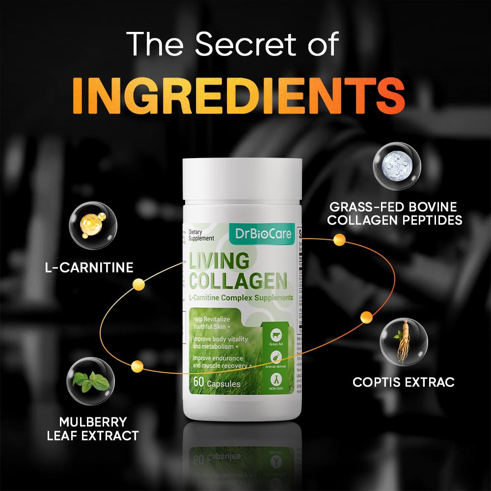 【Force】DrBioCare L-Carnitine Complex Supplement New Formula – Daily Energy, Muscle Support, Endurance Enhancement, No Herbs