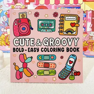 Cute and Chic: Coloring Books for Adults and Kids, Bold and Easy, Simple and Big Designs for Relaxation, Featuring Cute Stuff (Bold and Easy Coloring)