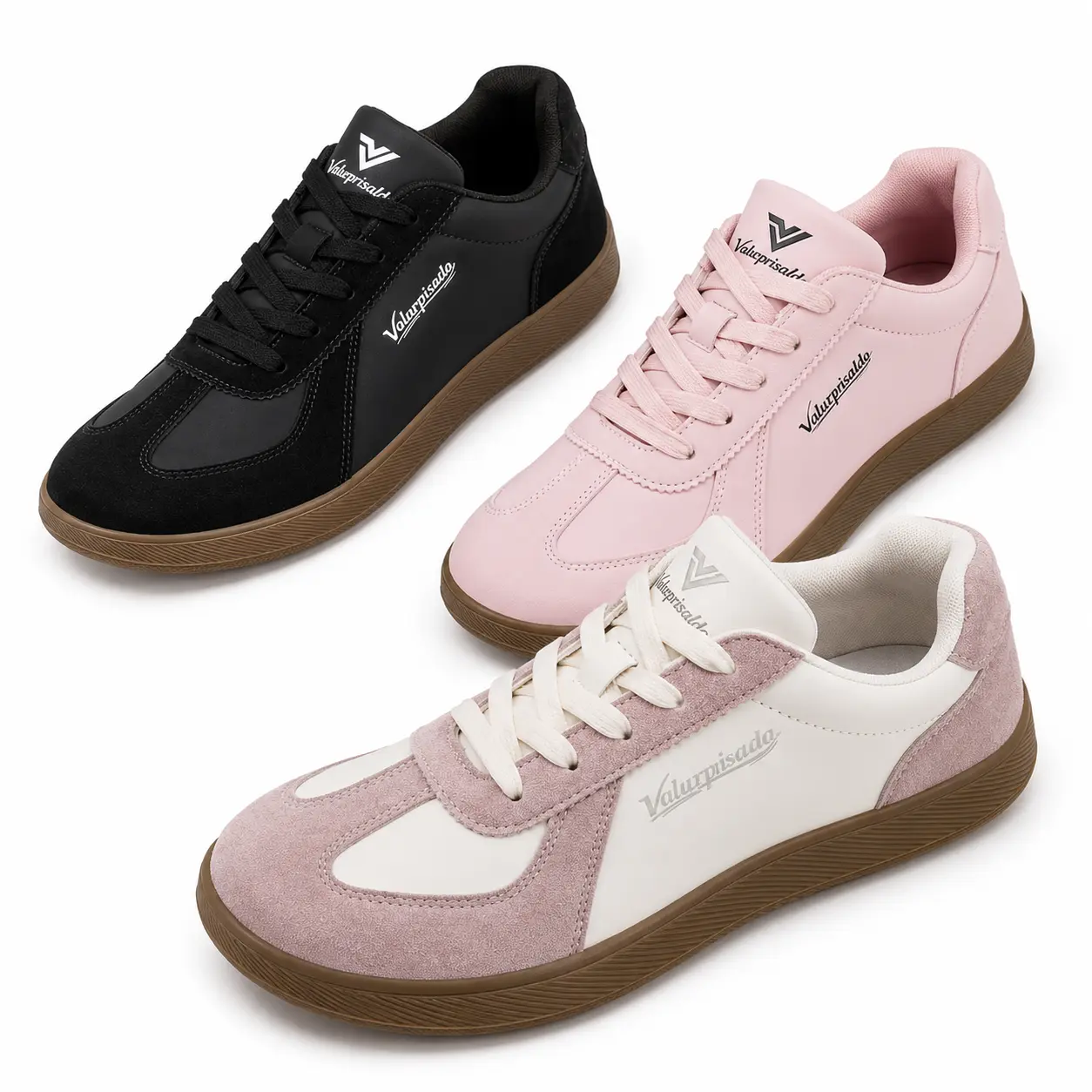 Women's Retro Casual Low-Top Lace-Up Sneakers, Gum Sole, Classic Streetwear for Everyday Walking, All-Seasons Multi-Function Casual Trainers, Sneakers For Women