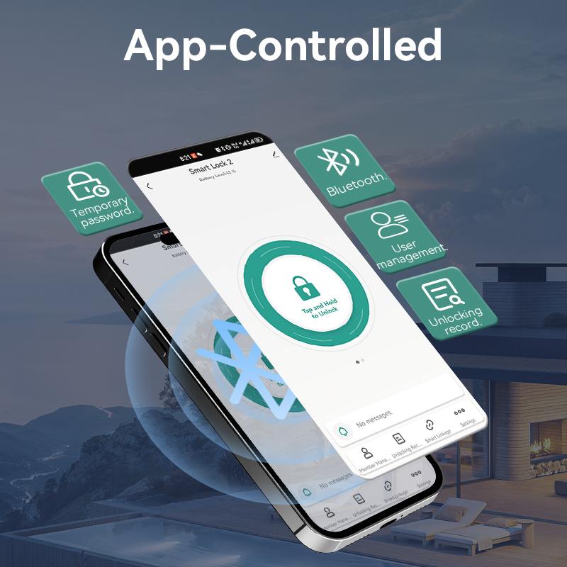 Smart Fingerprint Door Knob Keyless Entry 3-in-1 Biometric Knob Lock APP Control Bedroom Home Privacy