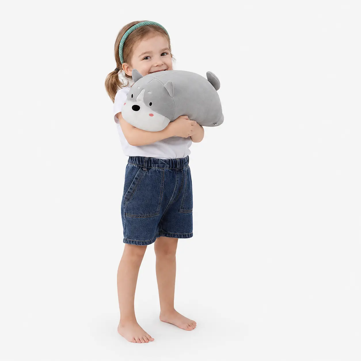 MINISO Cute Dog Design Stuffed Toy, Long Dog Body Pillow, Soft & Durable Throw Pillow, Lovely Home Decoration Gift for Dog Lovers, Cuddly Stuffed Animal, Stuffed Animal Gifts, Back To School