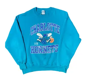 Vintage NBA Charlotte Hornets Crewneck Sweatshirt Teal