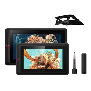 XPPen Artist 13.3 Pro V2 Artist 15.6 Pro V2 Graphics Drawing Tablet 16384 Pen Pressure X3 Pro Stylus with Full-Laminated Anti-Glare Glass 1 Red Dial + 8 Shortcut Keys Works with Android  Windows macOS Linux Adjustable Stand