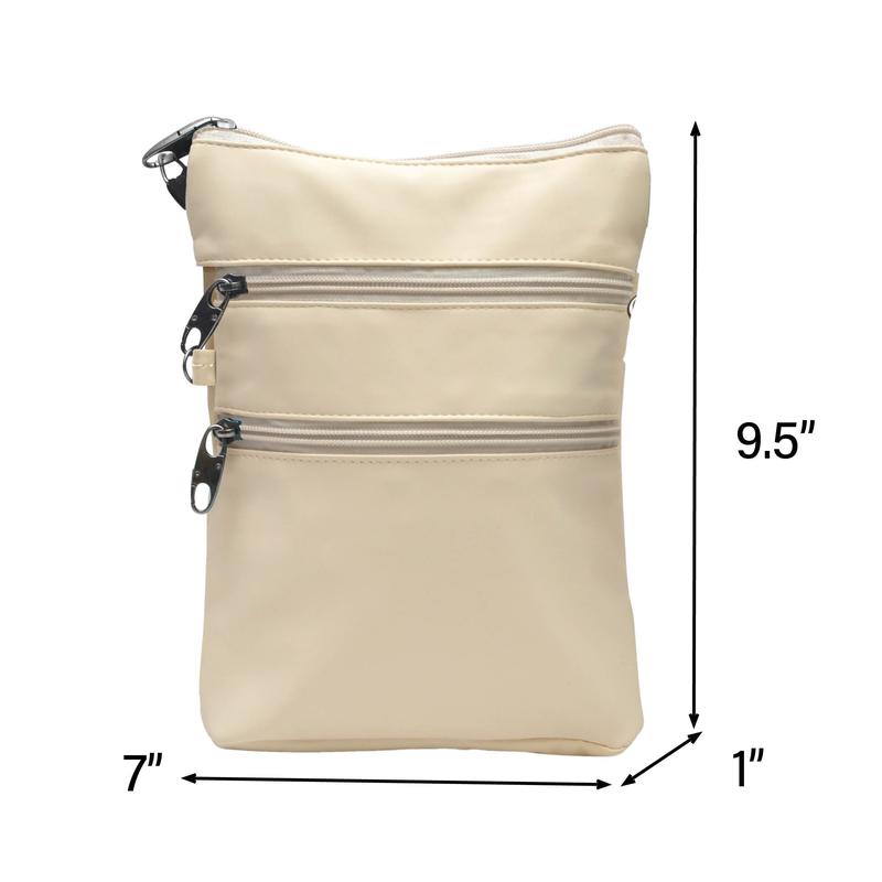 Nupouch Anti-theft 3 Zipper Crossbody