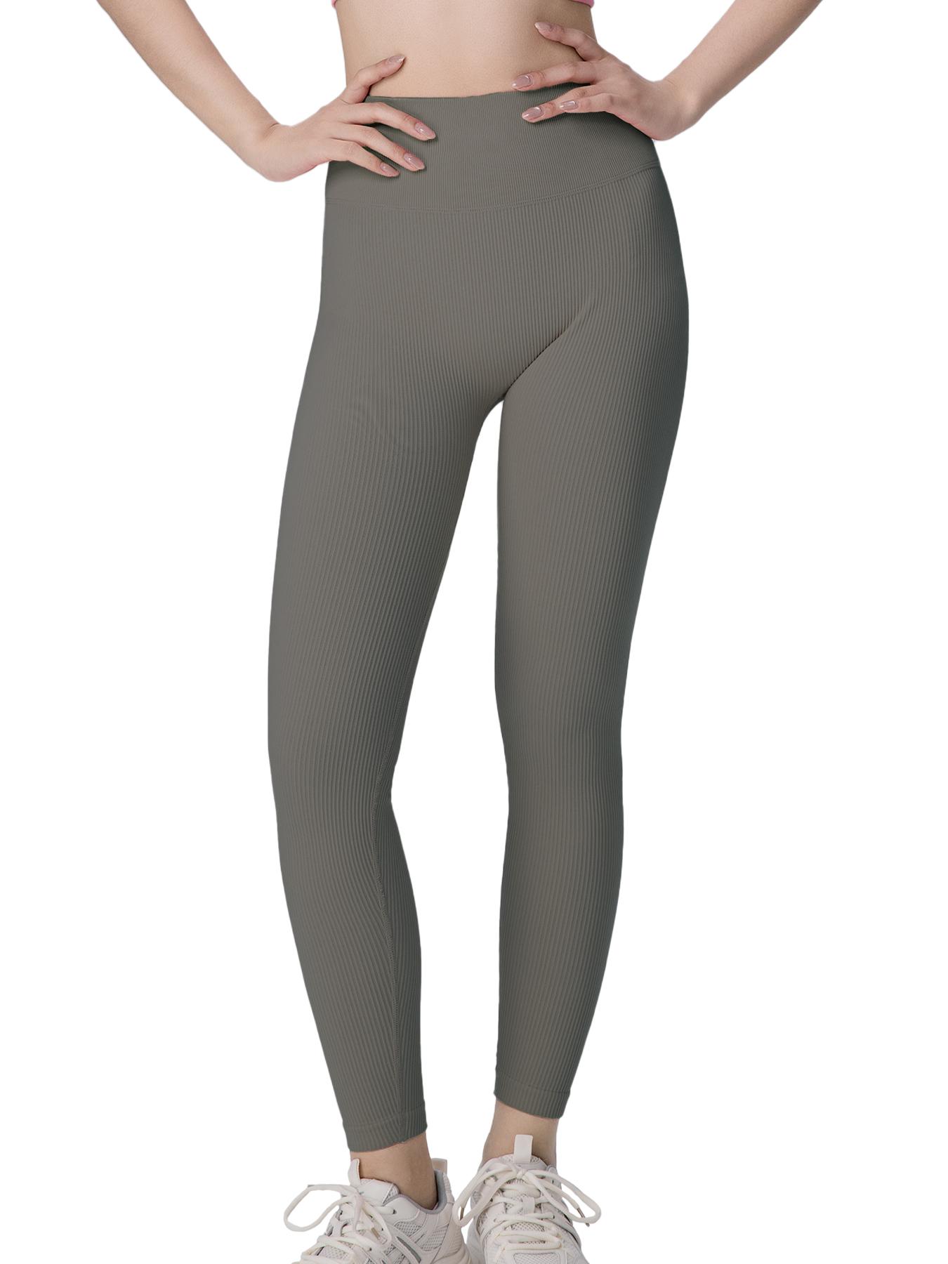 SUOVADUN ZDNS2 Women's High-Waist Seamless Yoga Leggings Thick Tummy Control Workout Pants for Gym & Running Minimalist Basic Bottoms   yoga pants for women Zdns2-White Womenswear Fitness Tights Comfy Breathable Hip Lifting Stretchy