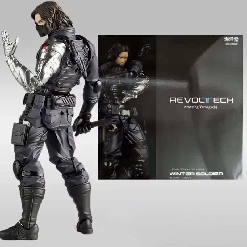 Kaiyodo Winter Soldier Revoltech Amazing Yamaguchi Bucky Barnes Anime Action Figure Collectible Toy