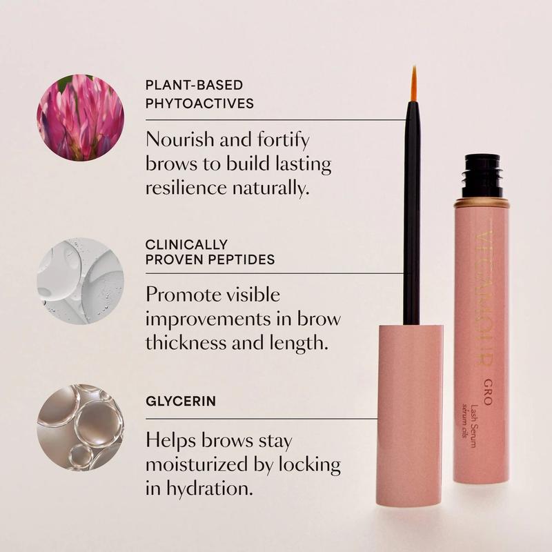 Vegamour GRO Lash Serum | Vegan & Cruelty-Free Lash Formula for Longer, Fuller Lashes, No Irritation, Clinically Tested with 30 Day Results