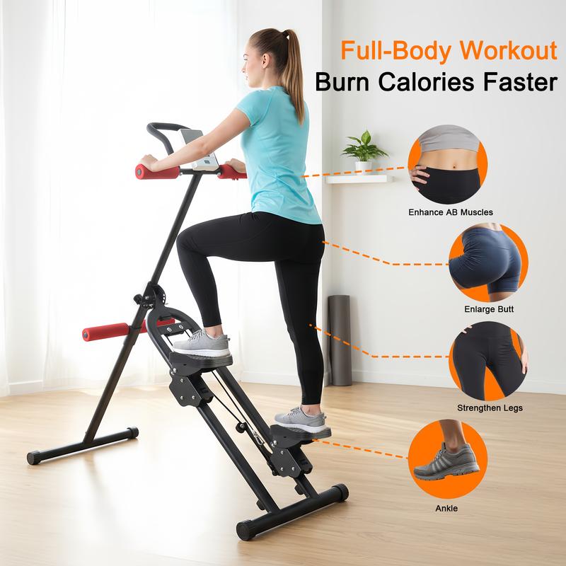 Compact Folding Stair Stepper Climber – Full-Body Cardio & Core Workout, LCD Display, Adjustable Handlebar, Multifunctional for Abs, Sit-Ups at Home & Office