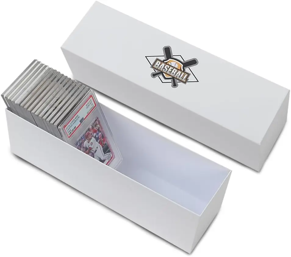 PIT66 Graded Cards Holder Container Graded Card Storage Box Holds Card Deck Case Trading Card Sports Card Storage Box Fits PSA, CSG, BGS, CGC, SGC Holds 50-55 Cards White