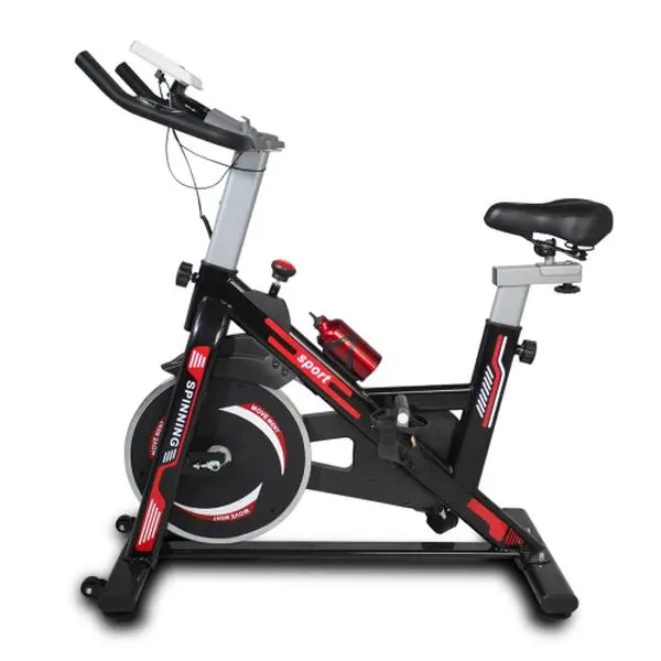SAYGOGO Stationary Bike, Heavy-Duty Steel Frame Indoor Cycle with Belt Drive for Home Gym, Ergonomic Seat, LED Display & Tablet Holder, Nonslip, Cardio Workouts, Exercise Bikes, Indoor Cycling, Unisex, Silent, Quiet Ride, Padded Seat, Cardio Fitness, Adju