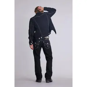 Arther Relaxed Straight Jeans in Black