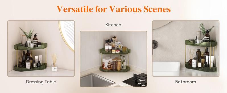 Lifewit Bathroom Counter Organizer Corner with Perfume Tray, Cosmetic Shelf, and Storage for Bedroom, Dresser, and Kitchen Home Goods Soap Mounted Lifewit Bathroom Counter Organizer Corner with Perfume Tray, Cosmetic Shelf, and Storage for Bedroom, Dresser, and Kitchen Home Goods Soap Mounted