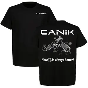 CANIK Firearm Diagram T-Shirt – Tactical Graphic Tee with CANIK Text Front & Detailed Pistol Blueprint Back Print, Perfect for CANIK Fans, Shooting Sports Enthusiasts, Tactical & Streetwear Style Lovers