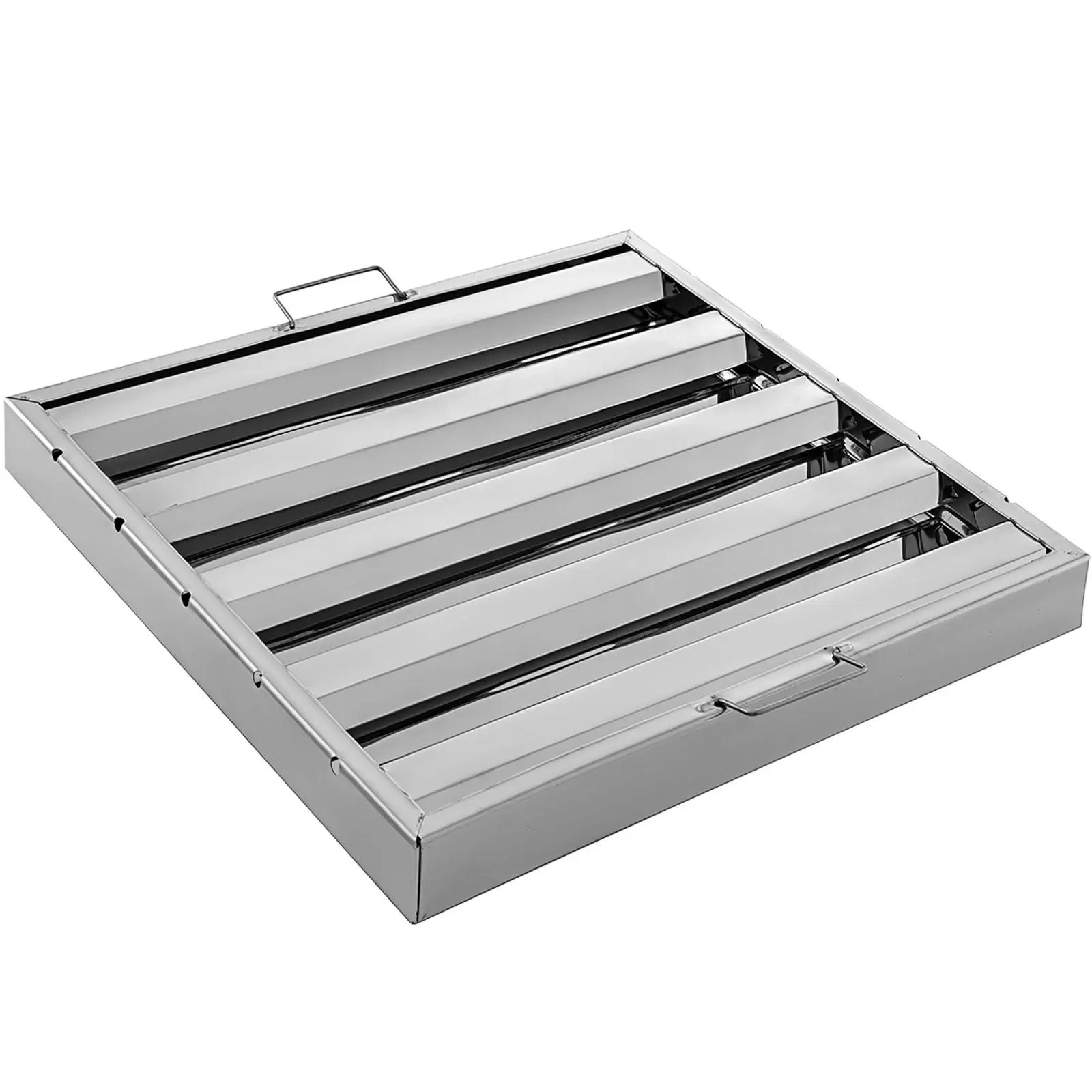 【Summerfinds】VEVOR Pack of 6 Hood Filters 19.5W x 19.5H Inch 430 Stainless Steel 4 Grooves Commercial Hood FiltersRange Hood Filter for Grease Rated Commercial Kitchen Exhaust Hoods