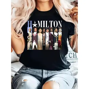 Hamilton Musical Cast Shirt, Hamilton Theater Tee T-Shirt Novelty Graphic T Shirt funny tshirt Undershirts Tees Casual Streetwear Classic Plain Men's Women Cotton Moisture Wicking Short Sleeve Crew Neck