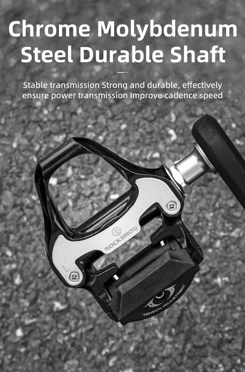 ROCKBROS Road Bike Pedals Lightweight Clipless Bicycle Pedals with Cleats Set Compatible with SPD-SL System