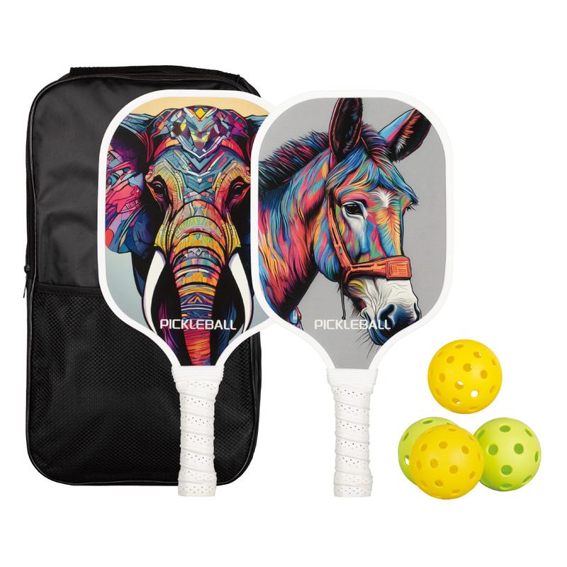 Pickleball Paddles Set Fiberglass Face PP Honeycomb Core Lightweight Durable Outdoor Sport