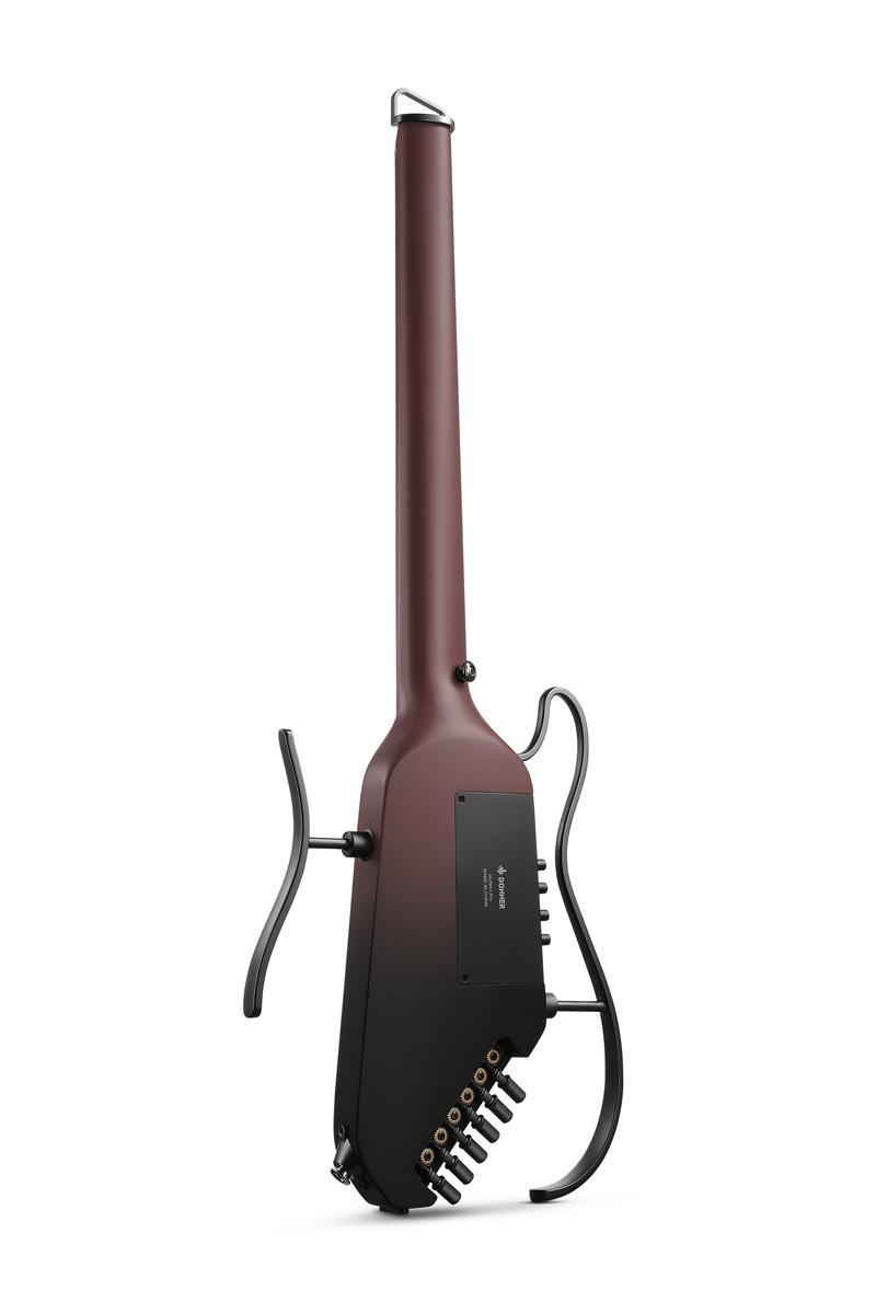 Donner HUSH-I PRO Acoustic-Electric Travel Guitar Kit with Sound Effects, Gradient Colors, USB-C Fast Charging