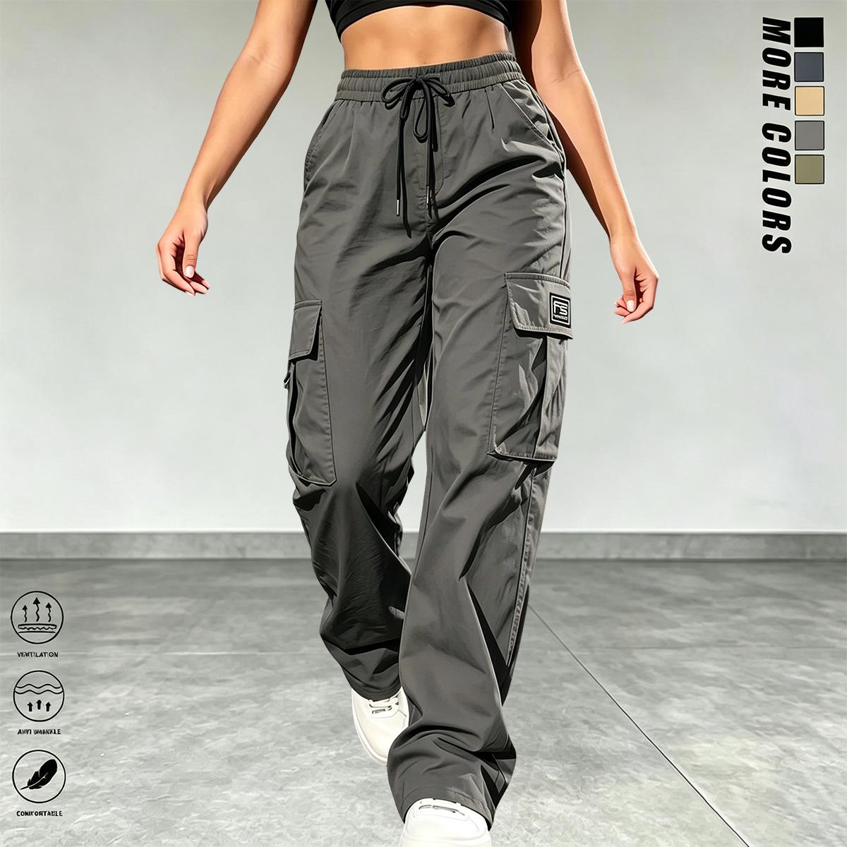 Women's Elastic Waist Cargo Pants