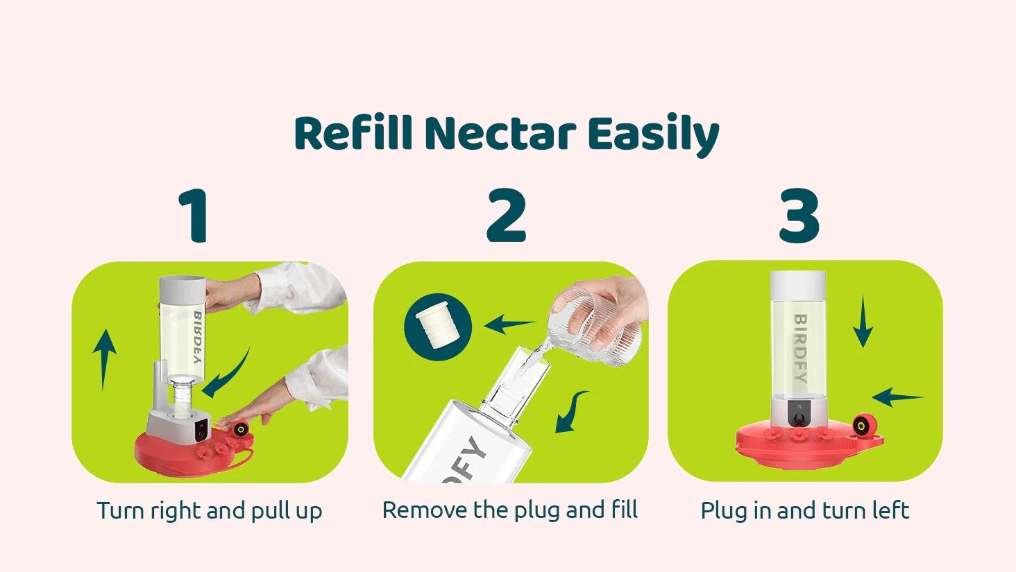 Birdfy Hum Feeder Duo with Dual Camera - 2K High-Resolution Cameras for Hummingbird Behavior and Appearance