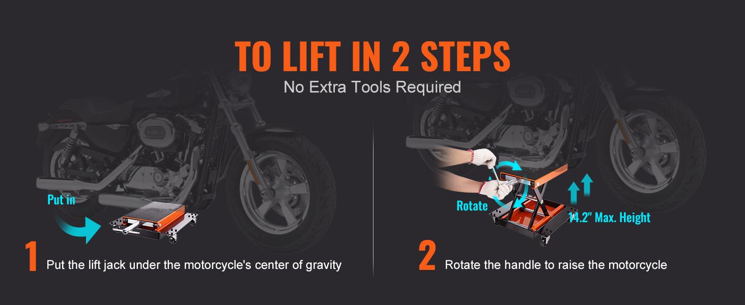 VEVOR Motorcycle Lift, TikTokShopBlackFriday, 1100 LBS Motorcycle Lift ATV Scissor Lift Jack with Dolly & Hand Crank, Center Hoist Crank Stand with Wide Deck & Tool Tray for Street Bikes, Cruiser Bikes, Touring Motorcycles VEVOR Motorcycle Lift, TikTokShopBlackFriday, 1100 LBS Motorcycle Lift ATV Scissor Lift Jack with Dolly & Hand Crank, Center Hoist Crank Stand with Wide Deck & Tool Tray for Street Bikes, Cruiser Bikes, Touring Motorcycles