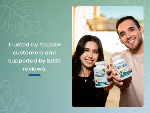 Monolaurin Extra Strength 800mg Per Serving, 100 Capsules - Immune System Support & Digestive Health from Coconut Monolaurin Extra Strength 800mg Per Serving, 100 Capsules - Immune System Support & Digestive Health from Coconut