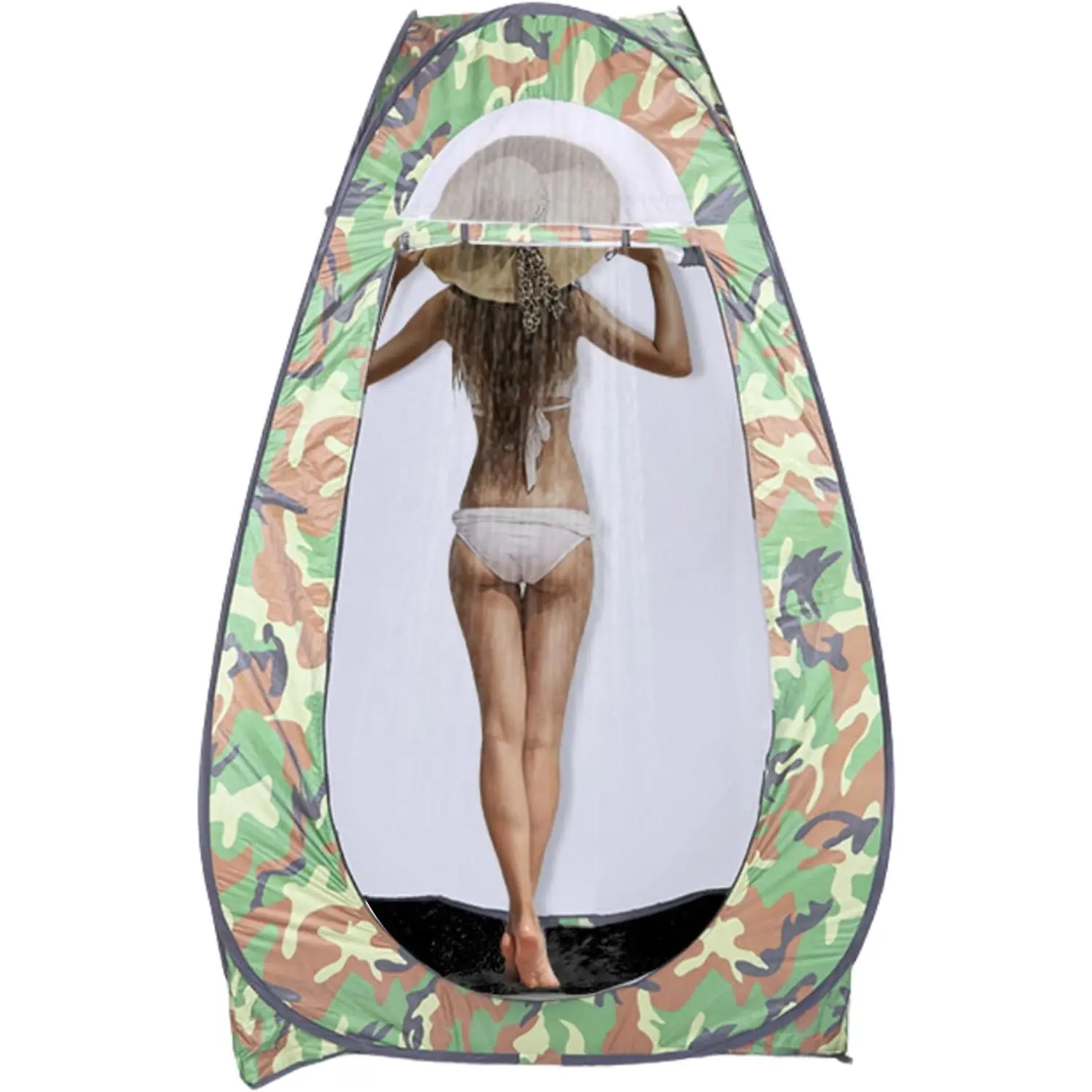 Ubesgoo Pop Up Shower Tent – Instant Privacy Camping Shelter for Get Outside Activities, 6.23FT Portable Changing & Toilet Tent with Carry Bag, 4 Stakes, Enclosed Top Keeps Showers Private
