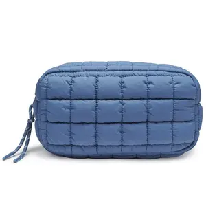 Urban Expressions Cloud Nine Quilted Puffer Nylon Cosmetic Pouch Lightweight Travel Organizer for Makeup Skincare Tech Accessories