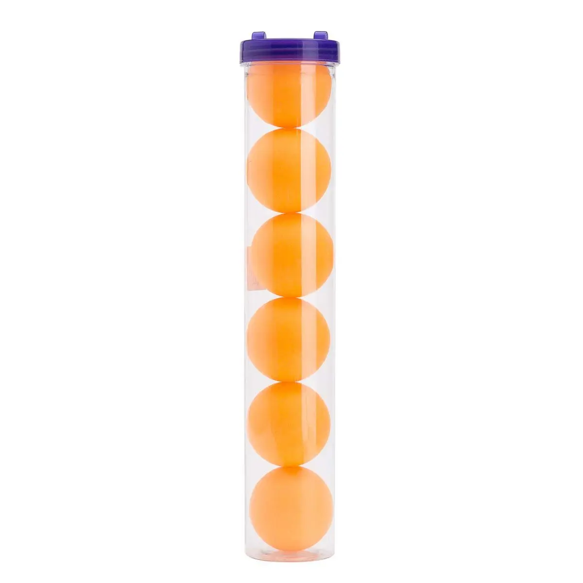 Thy Home 6-Pack 40mm Table Tennis Balls, Seamless Design Recreational Balls in Reusable Tube Container for Fun Party Games & Entertainment, Convenient, Everyone, Carnival Games