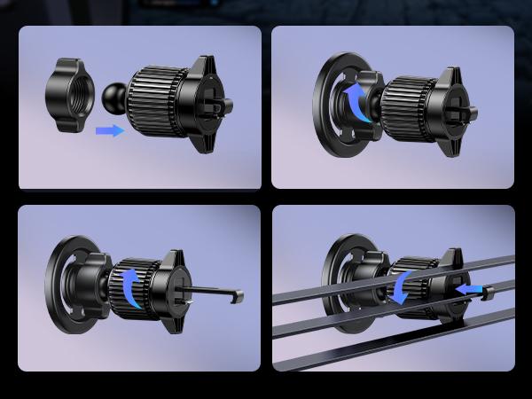 UGREEN Car Phone Mount for Magsafe Air Vent Car Mount Magnetic Phone Holder Compatible with iPhone 17 16 15 14 13 12 Pro Max, Strongest Magnet Black