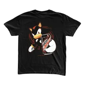 Energy Drinks T-Shirt, Shadow the Hedgehog Shirt, Sonic Shirt, Unisex Graphic Tees Gothic Grunge Y2k Emo Scene Amity Affliction Style Clothes, Unisex Cotton Crewneck T-Shirt Menswear Womenswear Streetwear Top