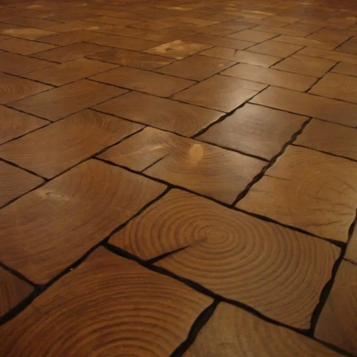 End Grain Cut Lumber for Floors and Walls - Interior Grade and 3/4" Thick