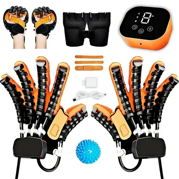Rehabilitation Robotic Glove Grip Strengthener - Strength-Adjustable Neuromuscular Recovery Equipment, Adjustable Grip Accessory for Stroke Rehab & Muscle Therapy