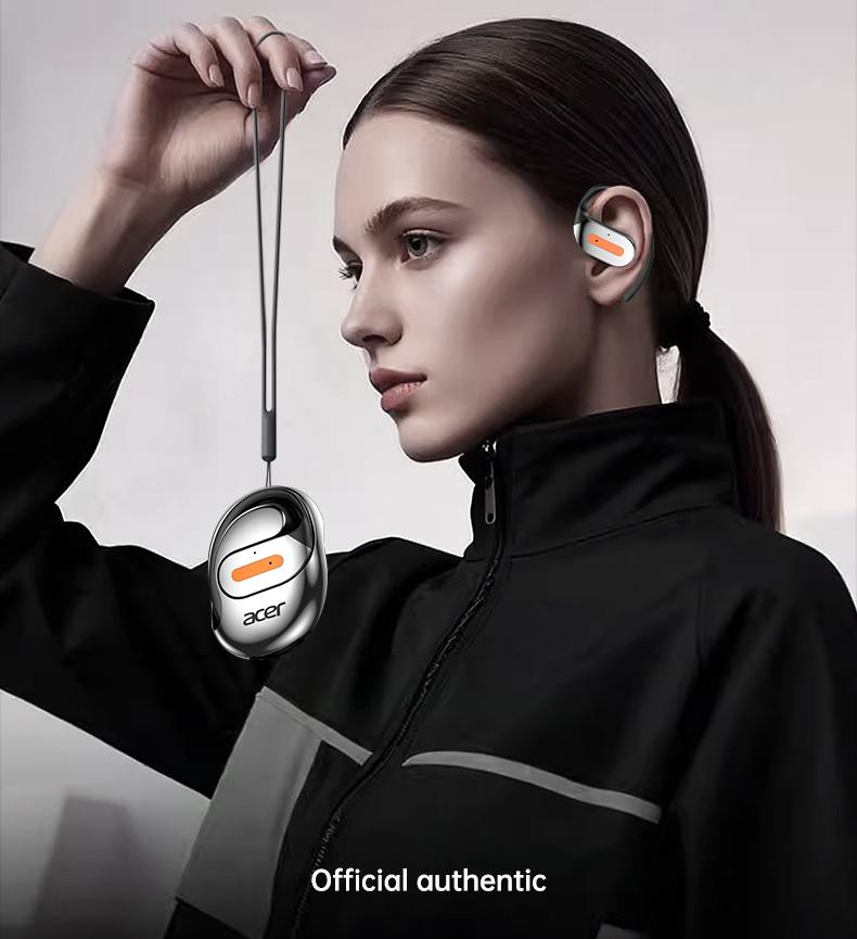 Acer OHR502 Bone Conduction Wireless Wireless Earbuds - New Model Over-Ear Design headset, Long Battery Life, Enhanced Audio Experience for Active Use gaming headset fast charge Electronic Headphone Pink