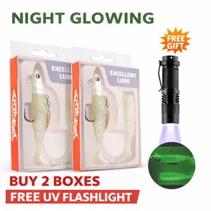 Pre-Rigged Glow Spinner Jig with Paddle Tail – Bass Fishing Lure