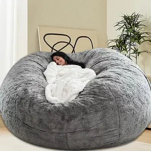 5FT Bean Bag -Soft Flannel Fabric High-Rebound MemoryFoam Lazy Sofa Beanbag Chair for Home Comfort&Relaxation