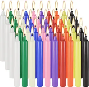 40 Pack Assorted Color Spell Chime Candles-4 Inch Mini Taper Candles-10 Colored Taper Candle,Long Burning Ritual Candles for Home Decor Kitchen Wedding Decoration,Witches & Spiritual Practices